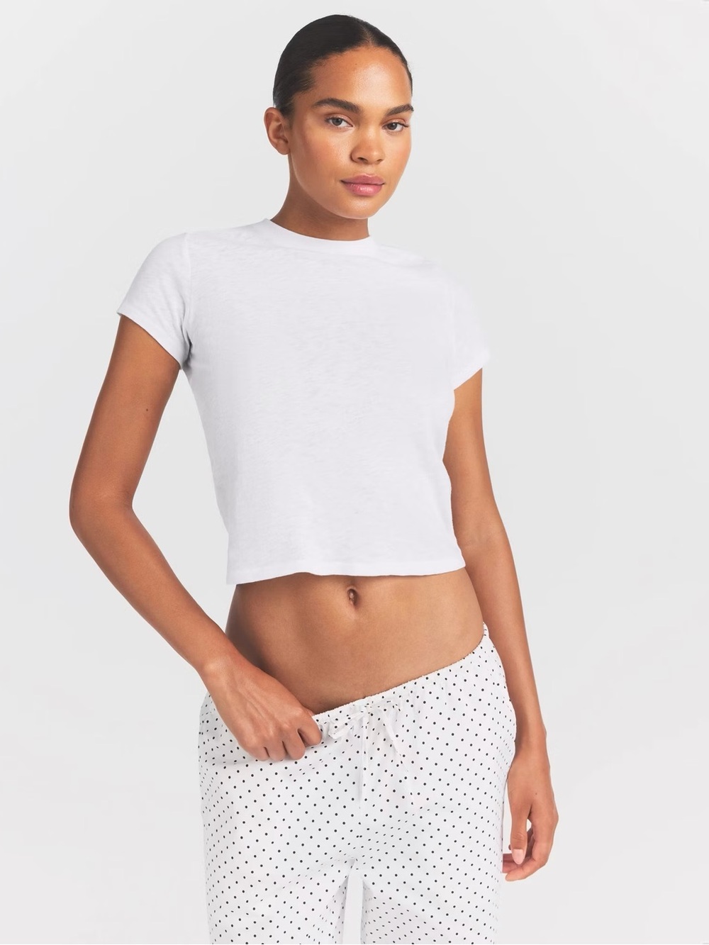 SKIMS worn in jersey t-shirt - white medium